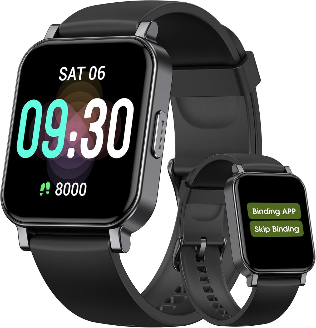 TYKOIT Pedometer Watch Senior Friendly No App No Phone Required, Step Counter - User-Friendly Design, IP68 Waterproof Fitness Tracker, Calories Sleep Tracker, Heart Rate and Sleep Monitor, Stopwatch